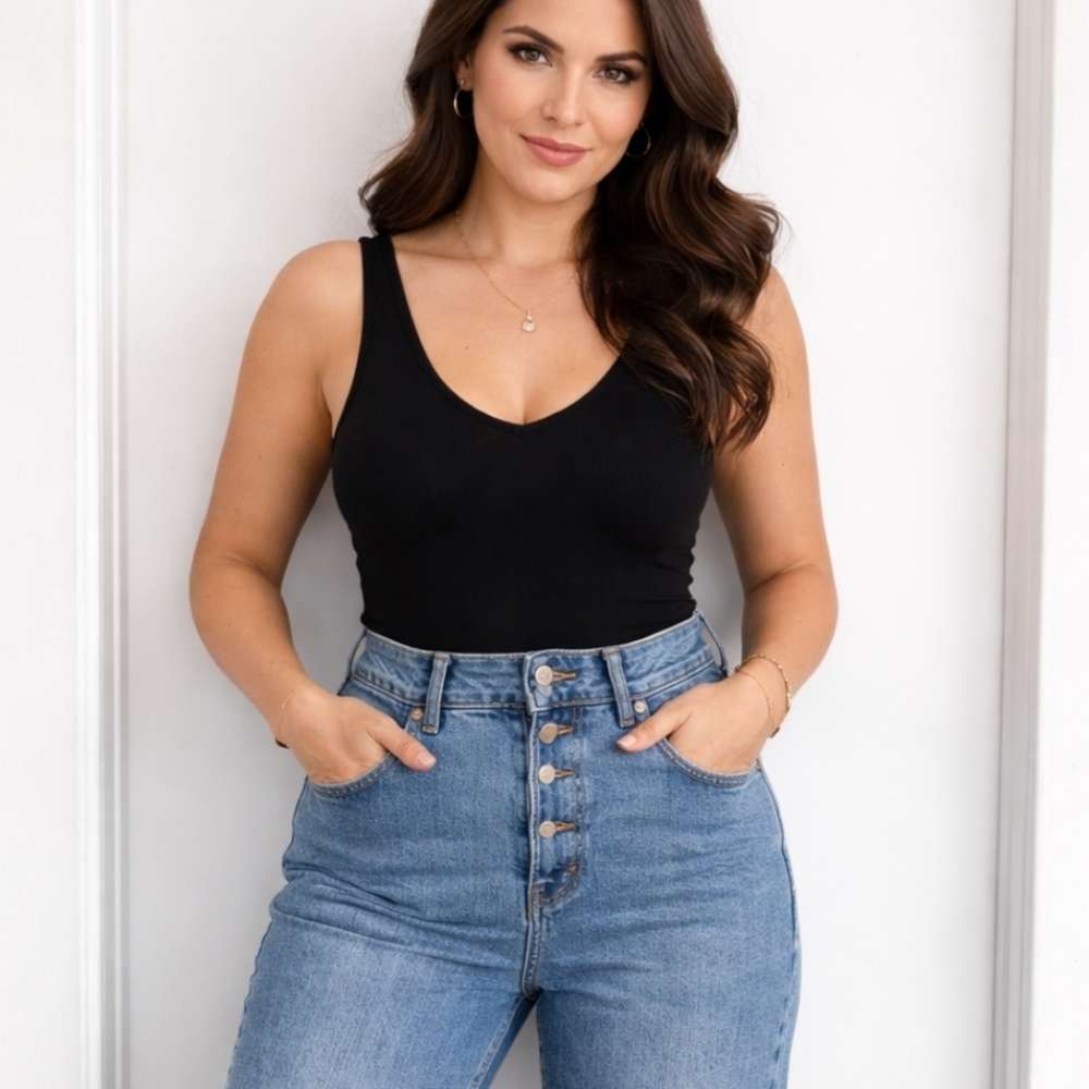 & Denim | Mom Jeans Ultra High Waist Size 6 - Picture 6 of 12